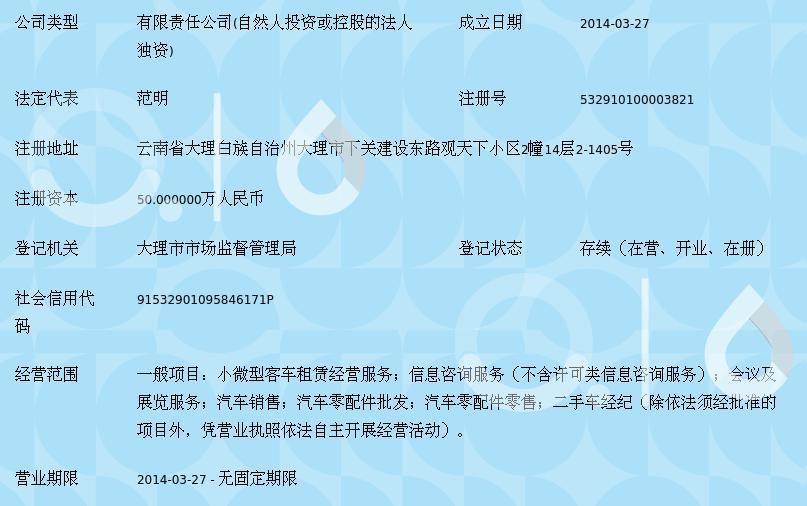 大理一嗨汽车租赁